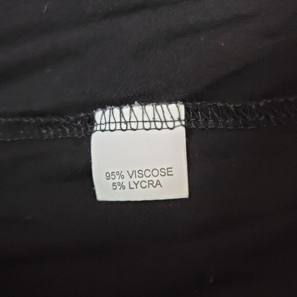 Completo Collection Black Cotton Dress Pockets Sz Medium - Picture 5 of 5